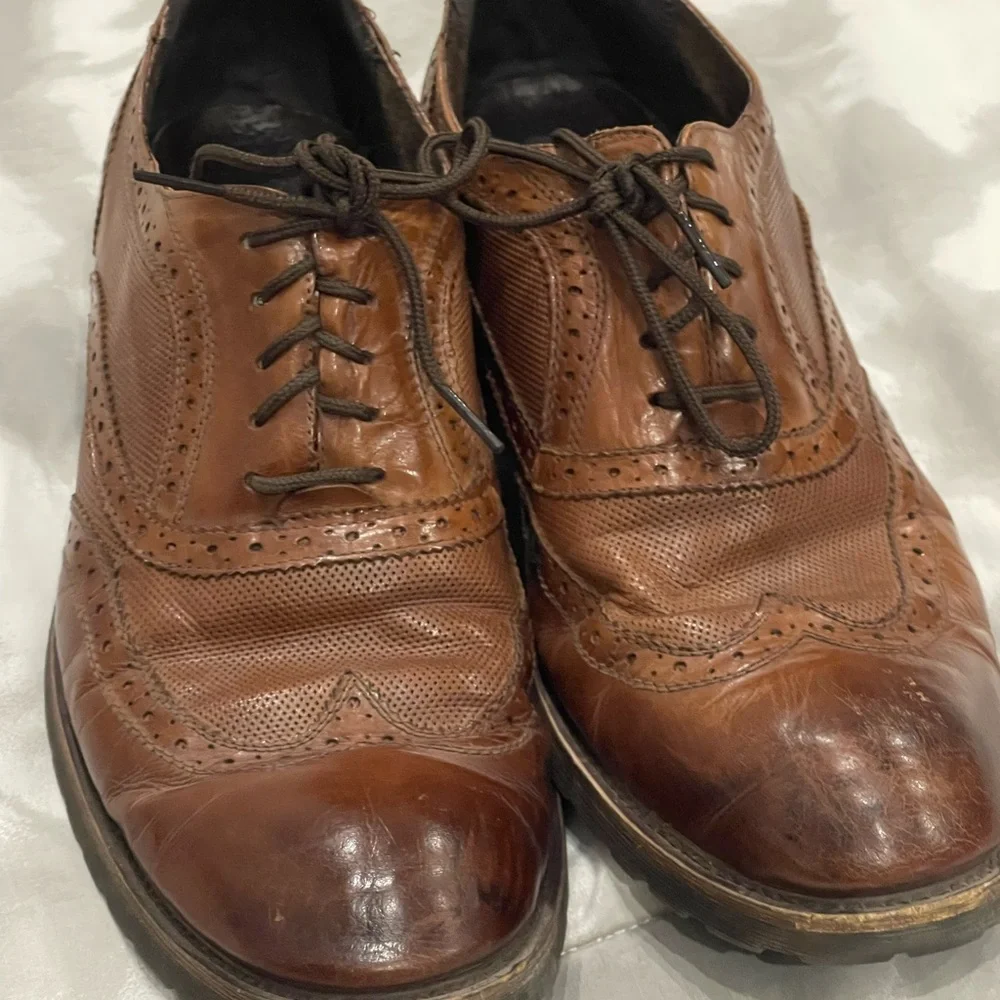 Steve Madden 10 Persey Leather Upper Lace Up‎ Loafers